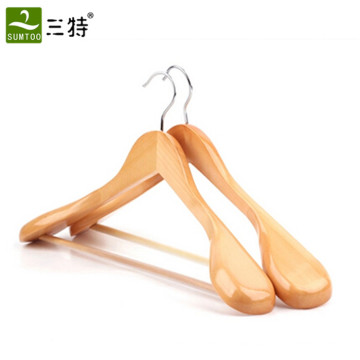 swivel hook  natural wooden  hotel clothes hanger